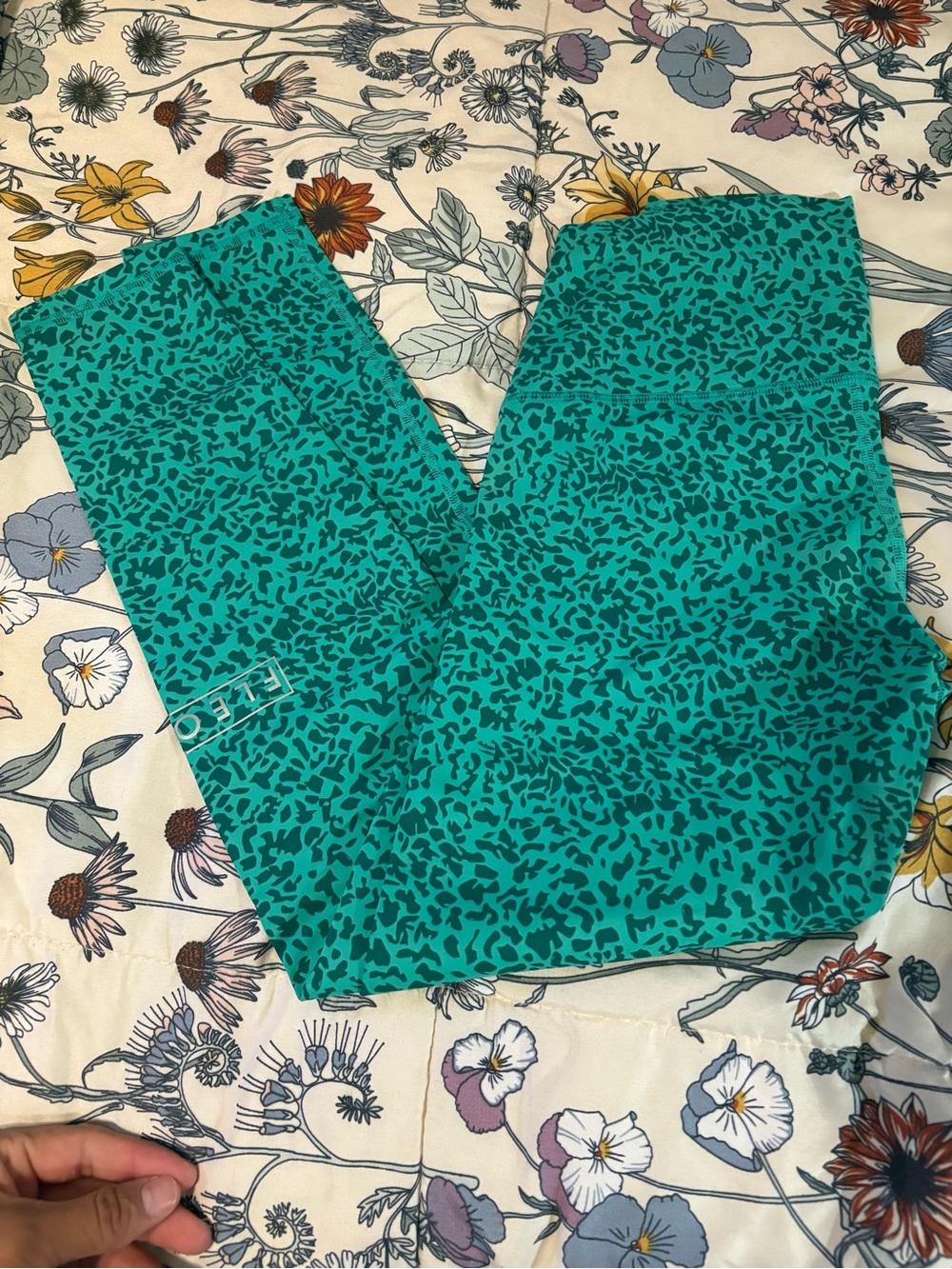 Fleo Teal Leopard High-Waist Leggings